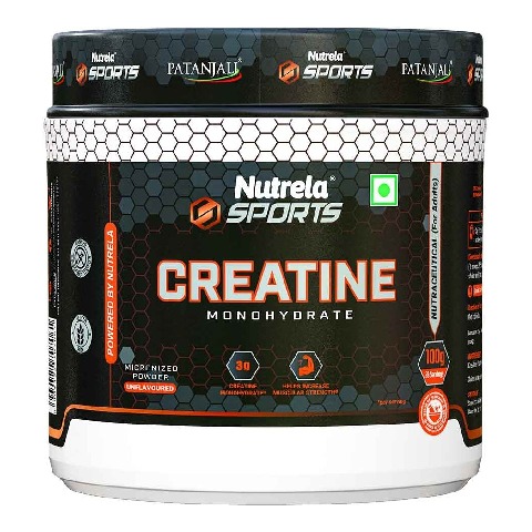 1 - Nutrela Sports Patanjali Creatine Monohydrate,  Unflavoured  0.22 lb 