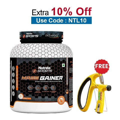 Nutrela Sports Patanjali Mass Gainer,  4.4 lb  French Vanilla 