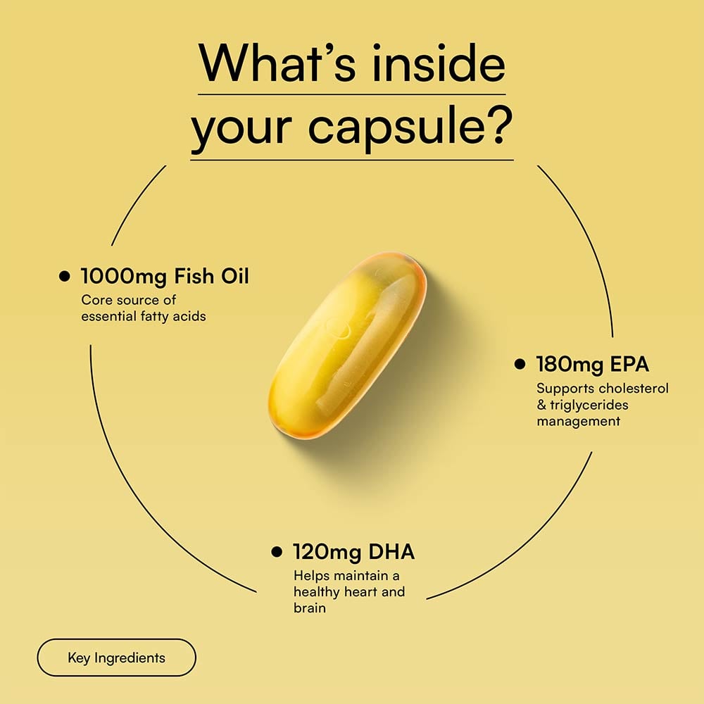 5 - HK Vitals Omega-3 1000mg with 180mg EPA & 120mg DHA,  60 capsules