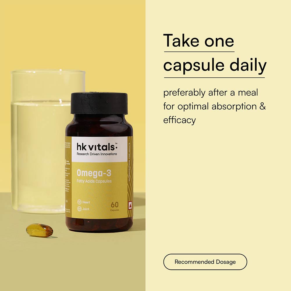 10 - HK Vitals Omega-3 1000mg with 180mg EPA & 120mg DHA,  60 capsules