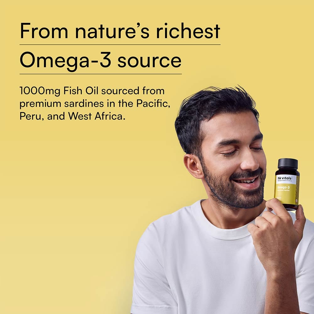 8 - HK Vitals Omega-3 1000mg with 180mg EPA & 120mg DHA,  90 capsules