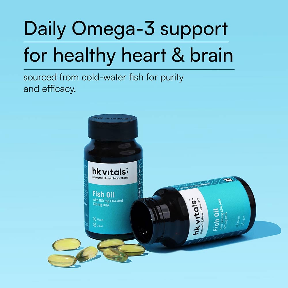 4 - HK Vitals Fish Oil 1000mg with 180mg EPA and 120mg DHA,  90 capsules