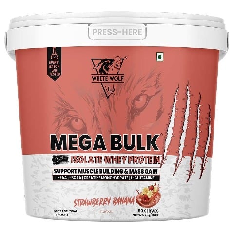 1 - White Wolf Mega Bulk,  11 lb  Strawberry Banana 