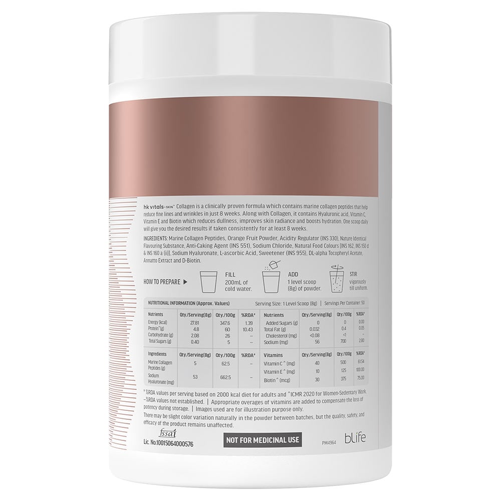 17 - HK Vitals Skin Radiance Collagen,  Marine Collagen  400 g  Orange