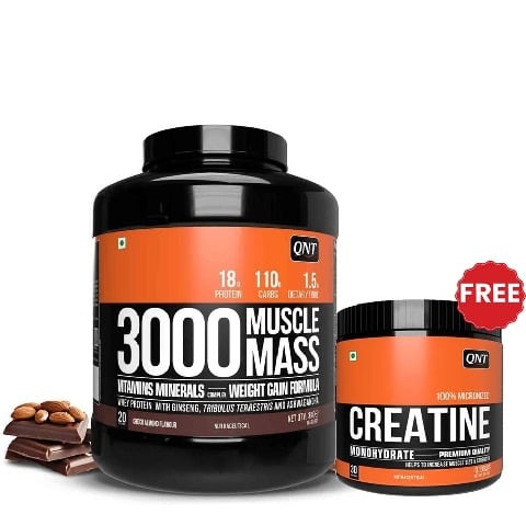 QNT Muscle Mass 3000,  6.6 lb  Choco Almond 