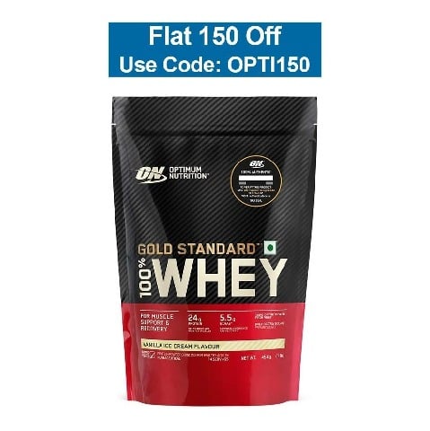 ON (Optimum Nutrition) Gold Standard 100% Whey Protein,  1 lb  Vanilla Ice Cream 