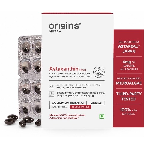 1 - Origins Nutra Astaxanthin 4mg,  28 softgels 