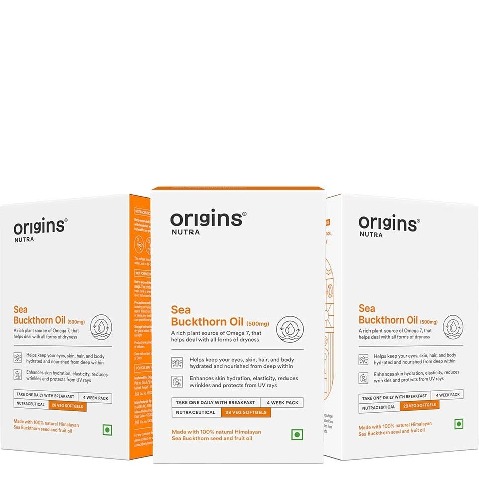 1 - Origins Nutra Sea Buckthorn Oil 500mg (Pack of 3),  28 softgels 