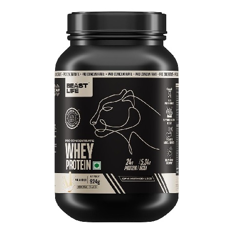 1 - BeastLife Pro Concentrate Whey Protein, 2.03 lb Malai Kulfi