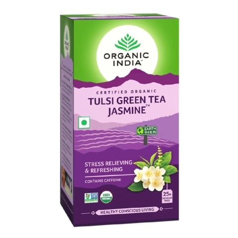 2 - Organic India Tulsi Jasmine Green Tea,  Unflavoured  18 Piece(s)/Pack 
