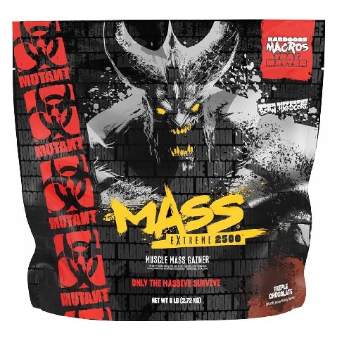 1 - Mutant Mass Extreme 2500 Muscle Mass Gainer, 6 lb Triple Chocolate