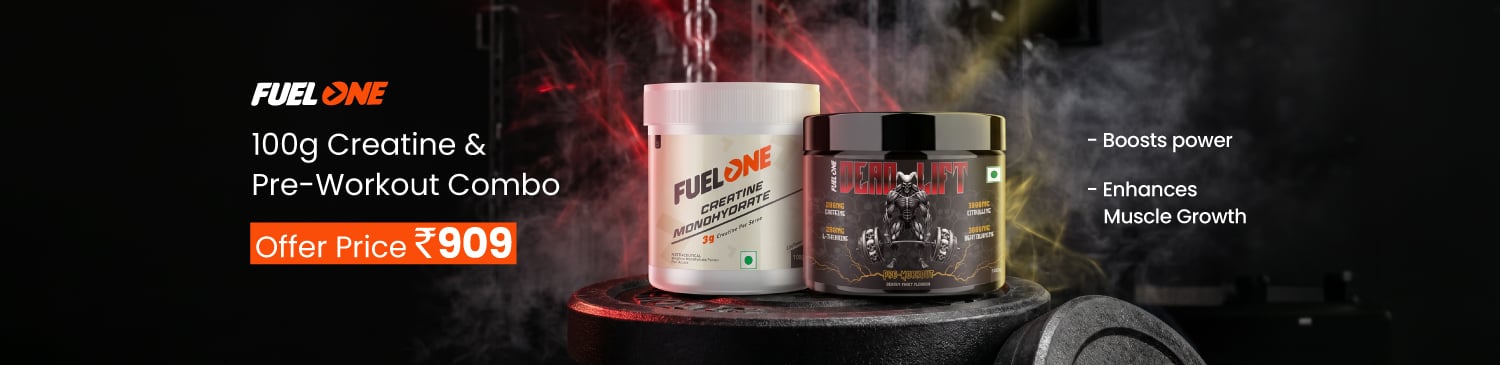 Fuel one Creatine Monohydrate & Pre Workout 100g Combo | Offer Price - 909