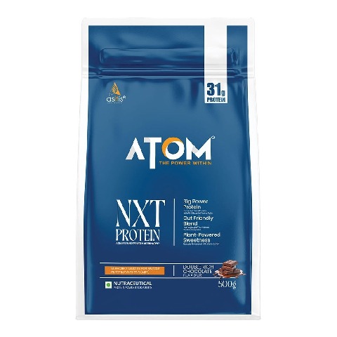 1 - AS-IT-IS Nutrition ATOM NXT Protein - Yeast Protein with DigeZyme, 1.1 lb Double Rich chocolate