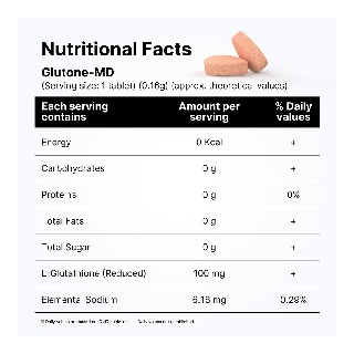 Glutone MD Setria L-Glutathione, for Radiant Glow & Even Skin Tone 30 tablet(s)