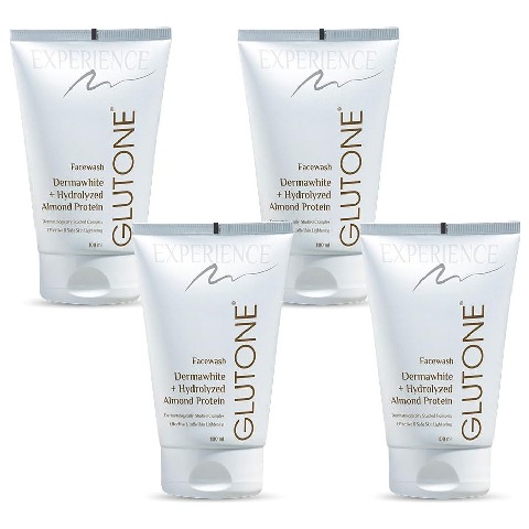 1 - Glutone Dermawhite & Hydrolyzed Almond Protein Face Wash,  100 ml  for Effective & Safe Skin Lightening (Pack of 4) 