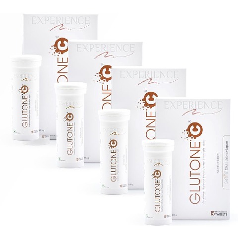 1 - Glutone C Glutathione & Vitamin C Effervescent,  Unflavoured (Pack of 4)  15 tablet(s) 
