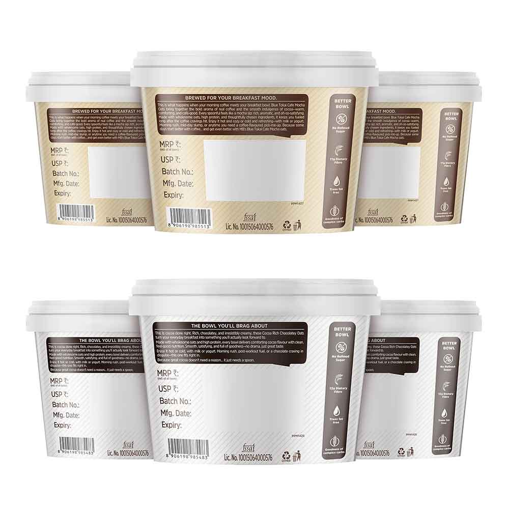 High Protein Oats&nbsp;50g x 6 Pack&nbsp;Assorted Flavour