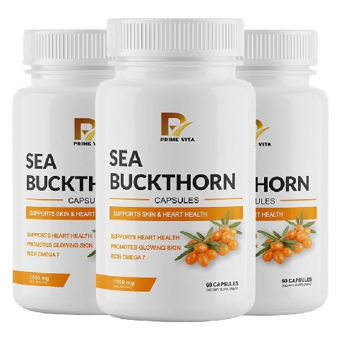 8 - PRIME VITA Sea Buckthorn 1000mg,  180 capsules 