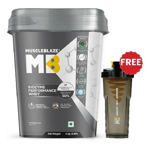 MuscleBlaze Biozyme Performance Whey, 8.8 lb Triple Chocolate