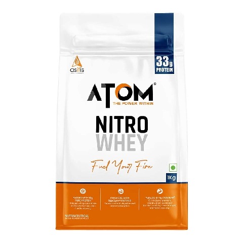 1 - AS-IT-IS Nutrition ATOM Nitro Whey with Creatine, 2.2 lb Classic Vanilla