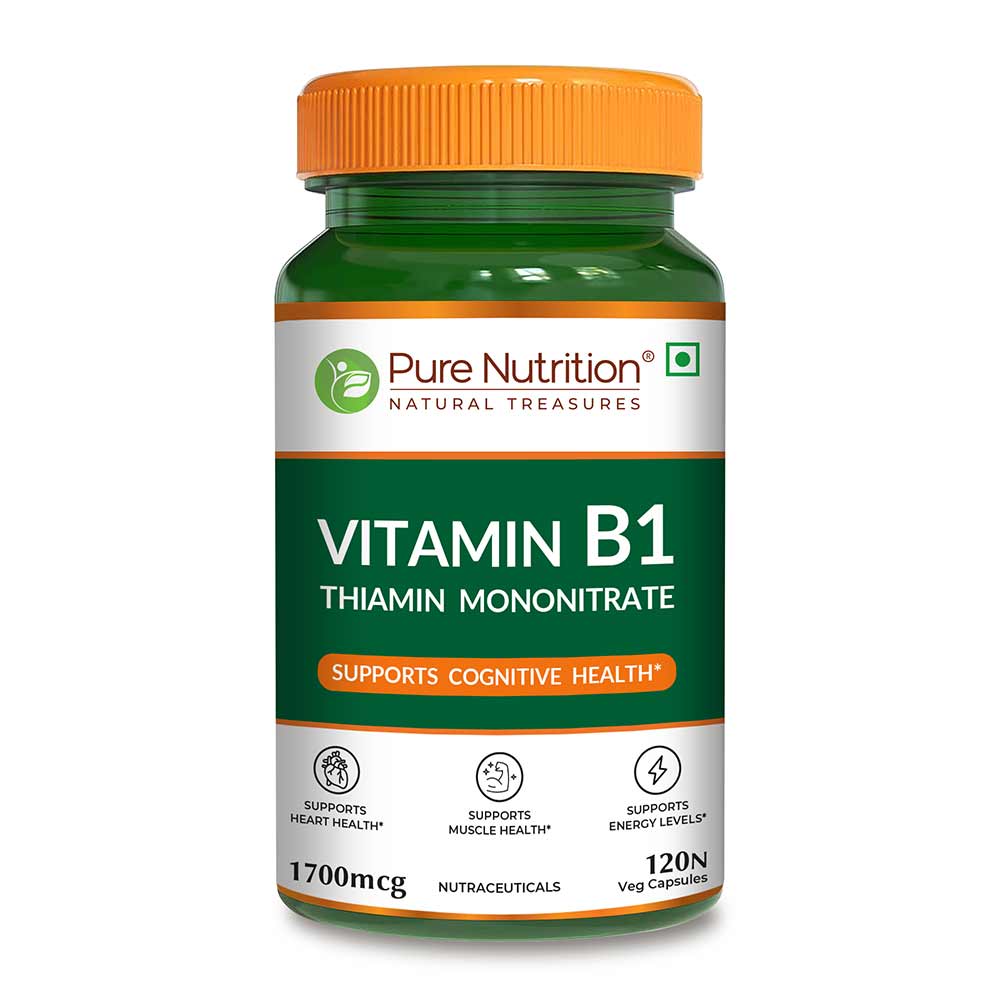Pure Nutrition Vitamin B1, Unflavoured 120 veggie capsule(s)-image-15