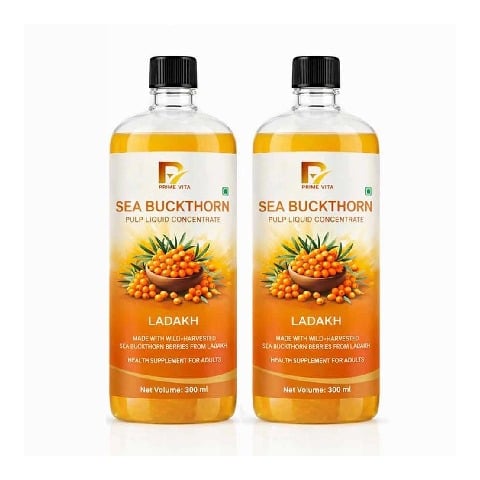 1 - PRIME VITA Sea Buckthorn Juice,  Unflavoured (Pack of 2)  300 ml 