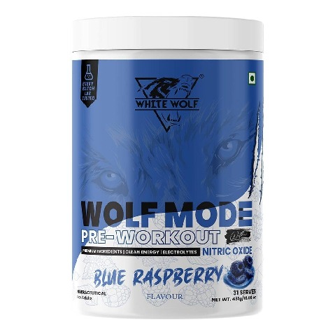 2 - White Wolf Pre-Workout Wolf Mode, 1.06 lb Blue Raspberry