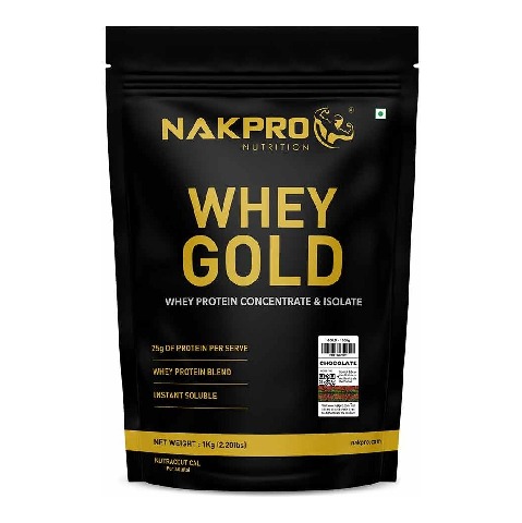 1 - Nakpro Whey Gold Protein Concentrate, 2.2 lb Chocolate