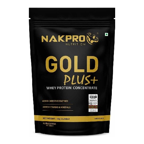 1 - Nakpro Gold Plus+ Whey Protein Concentrate,  2.2 lb  Chocolate 