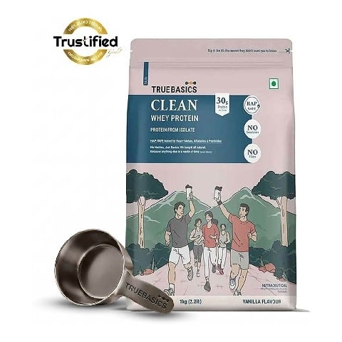 TrueBasics Clean Whey Protein (Isolate), 2.2 lb Vanilla