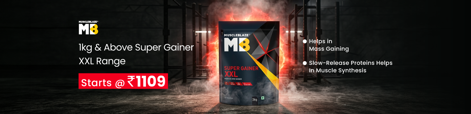 MB Super Gainer XXL 1kg and Above Range | Starts @ Rs. 1109