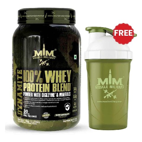 Muscle Military Dynamite 100% Whey Protein Blend, 2.2 lb Irish Chocolate