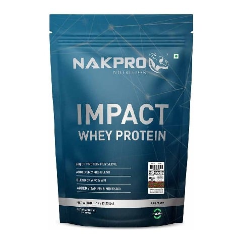 1 - Nakpro Impact Whey Protein, 2.2 lb Double Rich Chocolate