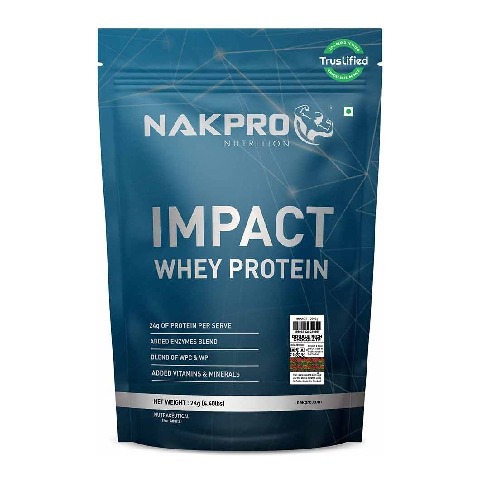 1 - Nakpro Impact Whey Protein, 2.2 lb Double Rich Chocolate (Pack of 2)