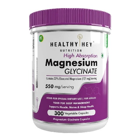 1 - HealthyHey Nutrition Magnesium Glycinate, Unflavoured 300 veggie capsule(s)
