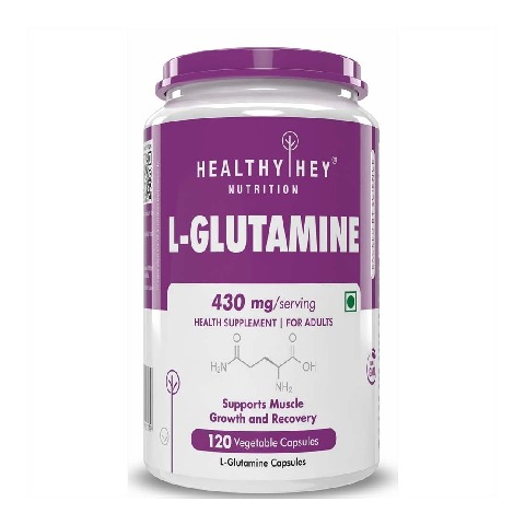 1 - HealthyHey Nutrition L-Glutamine,  120 capsules  Unflavoured 