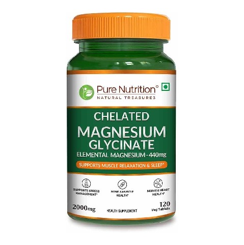 1 - Pure Nutrition Chelated Magnesium Glycinate, Unflavoured 120 tablets