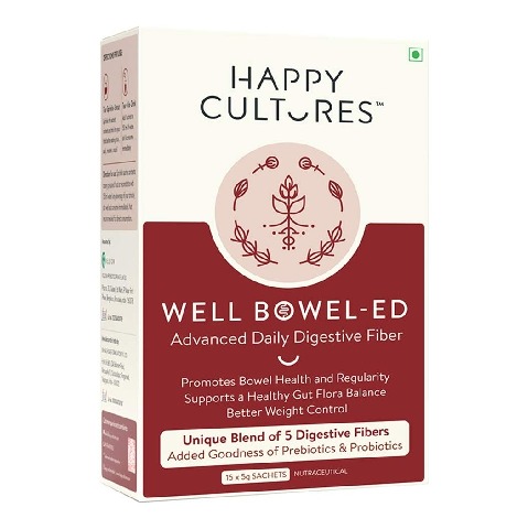 1 - Happy Cultures Well Bowel-ed Advanced Daily Digestive Fiber, 15 sachets/pack