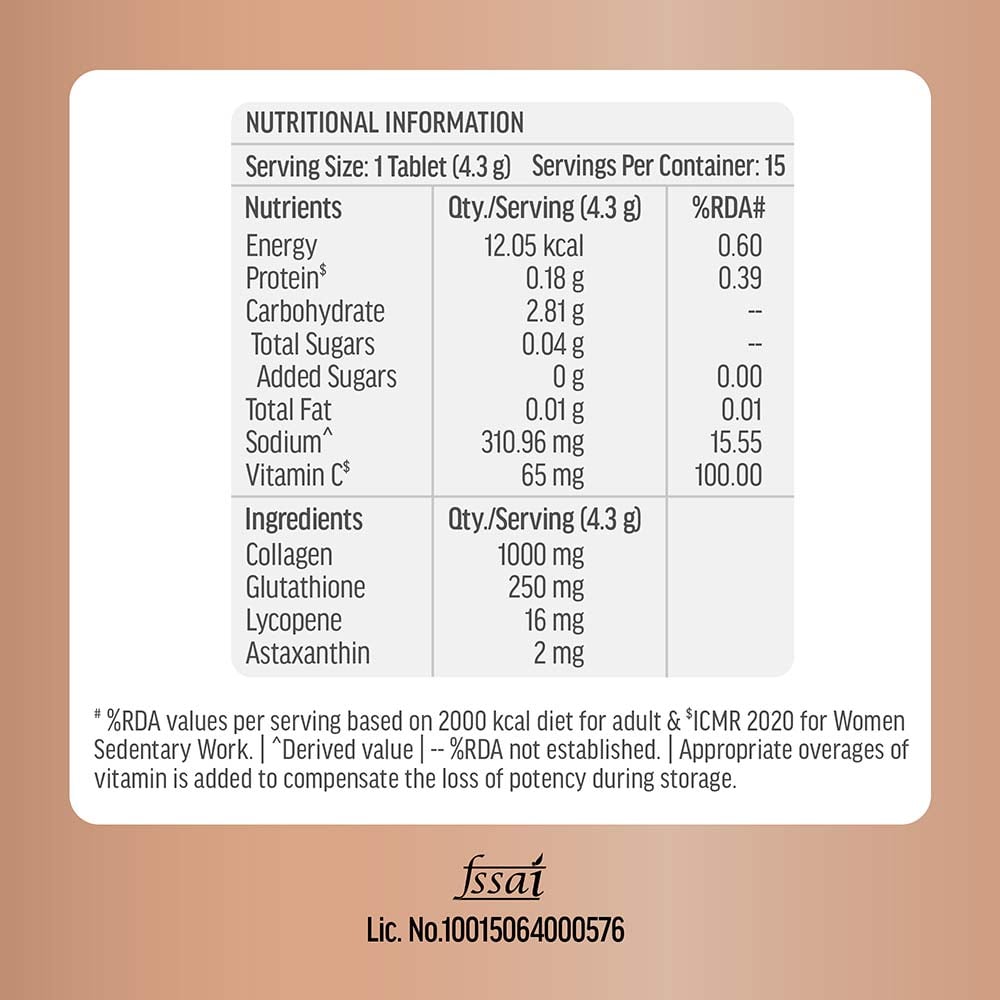 9 - HK Vitals Collagen Effervescent,  Marine Collagen  15 tablet(s)  Orange