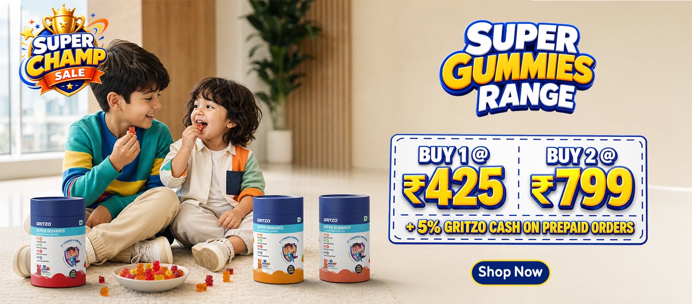 Super Gummies - Buy 1 @ 425 | Buy 2 @ 799 + 5% Gritzo Cash