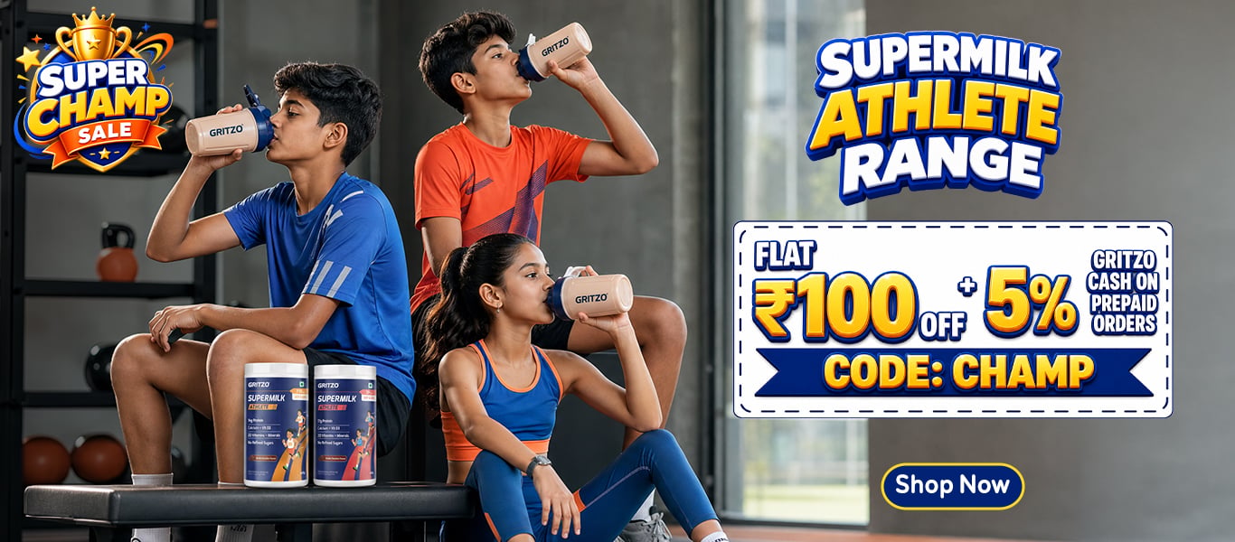 Supermilk Athlete Range - Flat Rs. 100 Off, Code: CHAMP