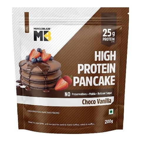 2 - MuscleBlaze High Protein Pancake,, Choco Vanilla 200 g