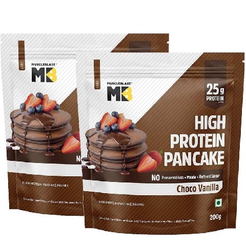 MuscleBlaze High Protein Pancake 200g x 2 Pack Choco Vanilla