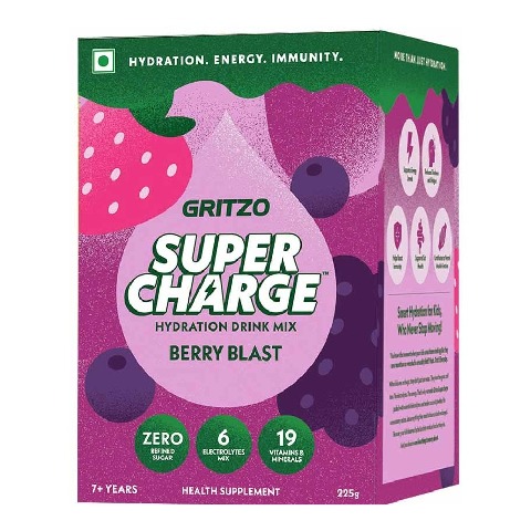 2 - Gritzo Supercharge Hydration Drink Mix,  15 Piece(s)/Pack  Berry Blast 