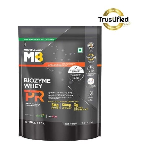 MuscleBlaze Biozyme Whey PR, 2.2 lb Molten Chocolate Cake