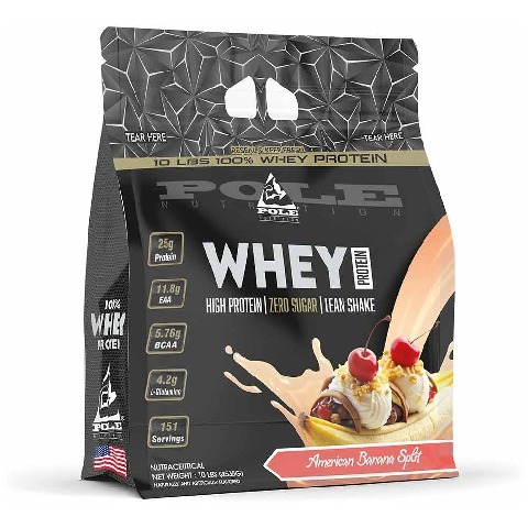1 - Pole Nutrition Whey Protein, 10 lb American Banana Split
