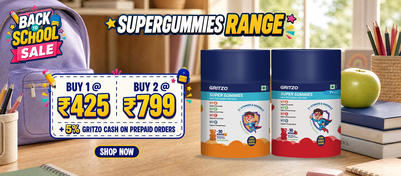 Gummies Range - Buy 1 @ 425 | Buy 2 @ 799 + 5% Gritzo Cash