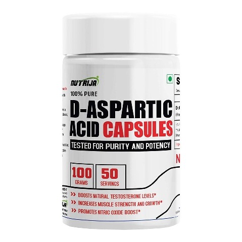 1 - NutriJa D-Aspartic Acid (DAA) Powder, 100 g Unflavoured
