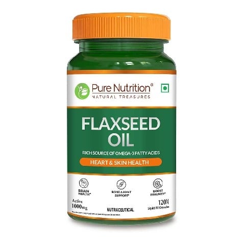 1 - Pure Nutrition Flaxseed Oil, 120 capsules