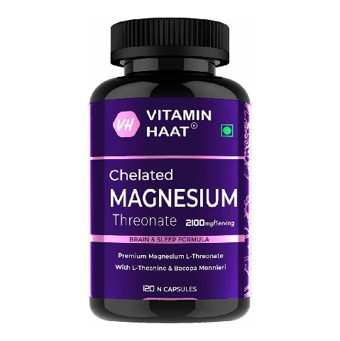 1 - Vitaminhaat Chelated Magnesium Threonate 2100mg,  Unflavoured  120 capsules 